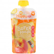 Happy Family Organics, HappyTot, SuperFoods, бананы, персики, манго и супер чиа, 120 г (4,22 унции)