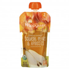 Happy Family Organics, Happy Baby, органическое детское питание, для детей от 6 месяцев, тыква, груши и абрикосы, 113 г (4 унции)