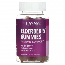 Havasu Nutrition, Premium Elderberry, жевательные таблетки с бузиной, 60 шт.
