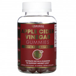 Havasu Nutrition, жевательные конфеты с яблочным уксусом c уксусной маткой, натуральное яблоко, 60 жевательных таблеток