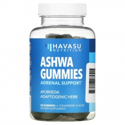 Havasu Nutrition, Ashwa Gummies, клубника, 60 жевательных таблеток