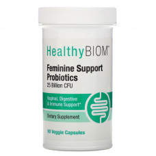 HealthyBiom, Пробиотики для поддержания женского здоровья, 25 млрд КОЕ, 90 растительных капсул