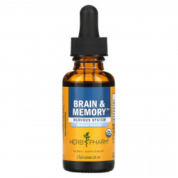 Herb Pharm, Brain & Memory (мозг и память), нервная система, 1 жидкая унция (30 мл)