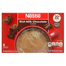 Nestle Hot Cocoa Mix, Hot Cocoa Mix, насыщенный молочный шоколад, 8 конвертов, 24,2 г (0,85 унции)