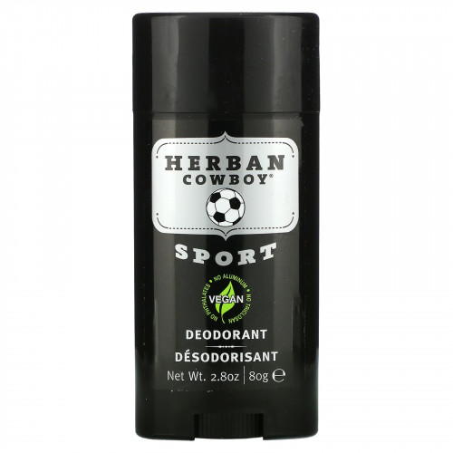 Herban Cowboy, Sport, дезодорант с максимальной защитой, 2,8 унции (80 г)