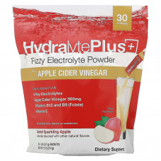 Hydralyte, Hydralyte Plus +, газированный электролитный порошок, сладкое игристое яблоко, 30 пакетиков по 7 г (0,24 унции)