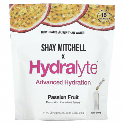 Hydralyte, Shay Mitchell, улучшенное увлажнение, маракуйя, 18 пакетиков по 12 г (0,42 унции)