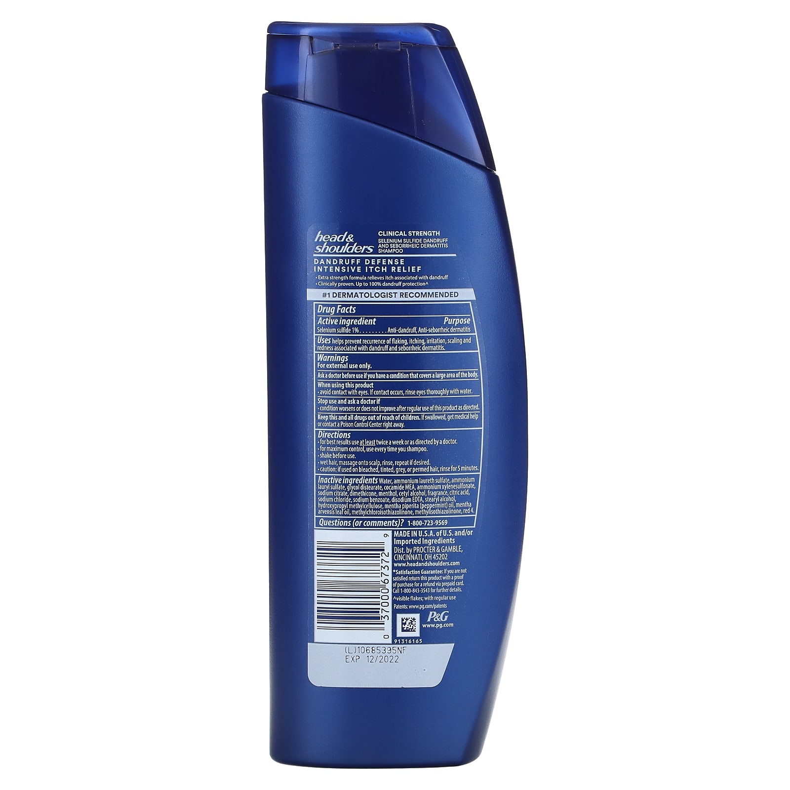 Head & Shoulders, Clinical Strength, шампунь от перхоти, интенсивное снятие зуда, 400 мл (13,5 жидк. Унции)