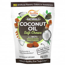 Healthy Delights, Naturals, жевательные таблетки с кокосовым маслом и MCT, кокосовая карамель, 30 жевательных таблеток