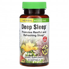 Herbs Etc., Снотворное Deep Sleep, 60 быстродействующих мягких таблеток