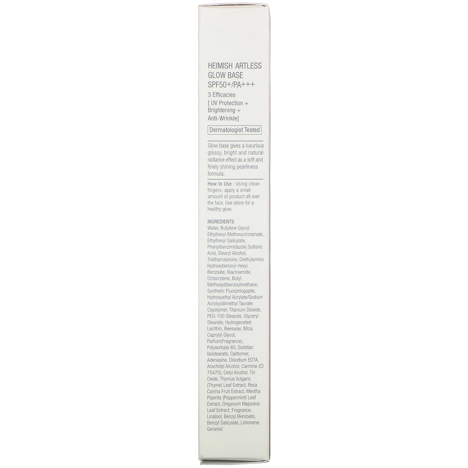 Heimish, Artless Glow Base, сияющая основа под макияж, SPF 50+ PA+++, 40 мл