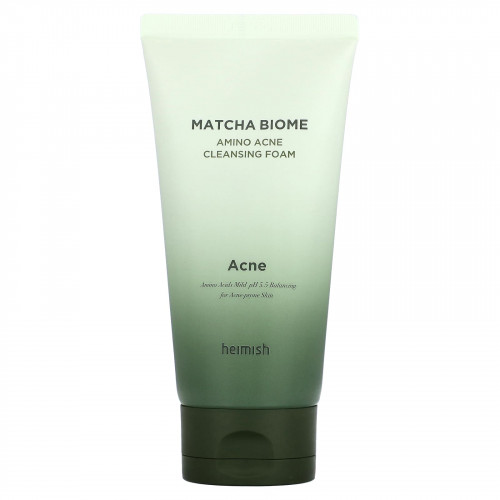 Heimish, Matcha Biome, очищающая пенка с аминокислотами, 150 г (5,29 унции)