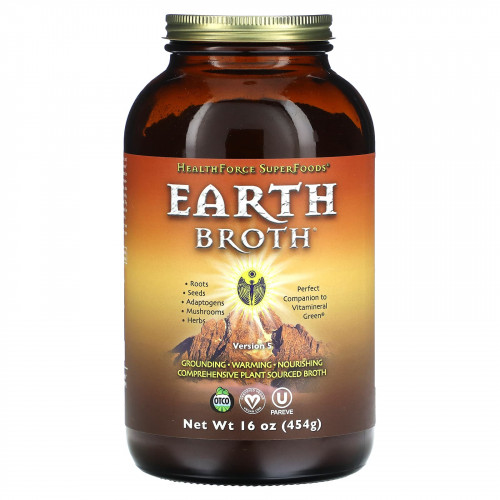 HealthForce Superfoods, Earth Broth, сила земли, версия 5, 454 г (16 унций)