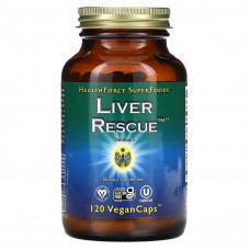 HealthForce Superfoods, Liver Rescue, препарат для печени, версия 6, 120 веганских капсул VeganCaps
