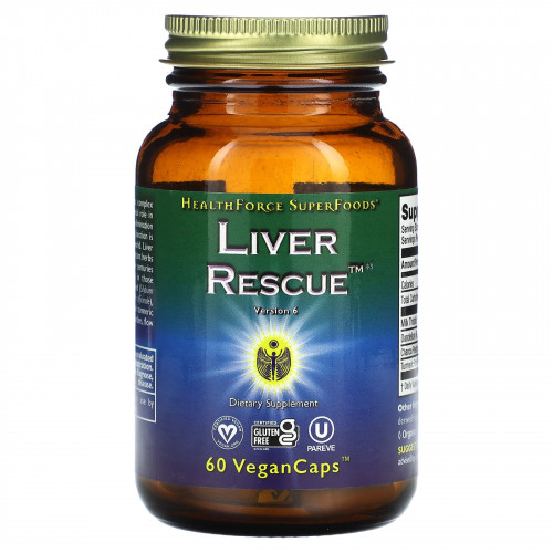 HealthForce Superfoods, Liver Rescue, 60 веганских капсул