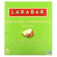 Larabar, The Original Real Fruit & Nut Bar, яблочный пирог, 6 батончиков, по 45 г (1,6 унции)