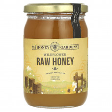 Honey Gardens, необработанный мед, полевые цветы, 454 г (16 унций)