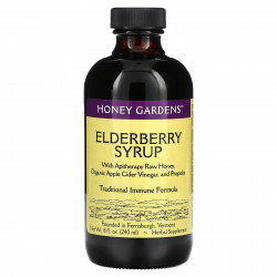 Honey Gardens, сироп бузины с сырым медом для апитерапии, органическим яблочным уксусом и прополисом, 240 мл (8 жидк. унций)