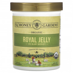 Honey Gardens, Органическое маточное молочко, в необработанном меде, 312 г (11 унций)