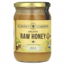 Honey Gardens, органический необработанный мед, 454 г (16 унций)
