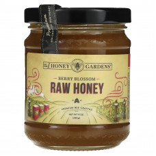Honey Gardens, необработанный мед, со вкусом ягод, 255 г (9 унций)