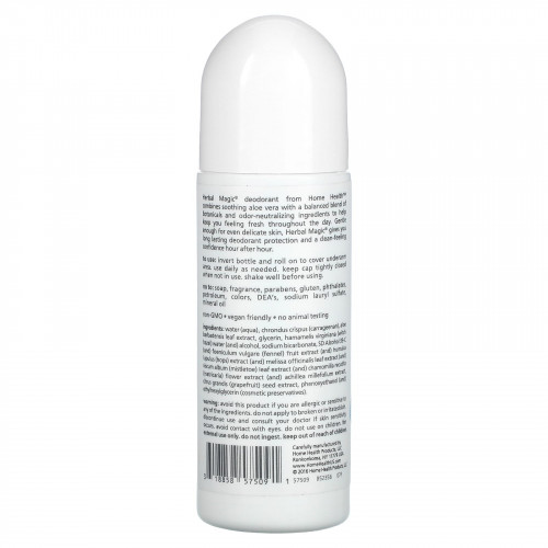 Home Health, Травяной шариковый дезодорант без запаха, 3 жидкихунций (88 мл)