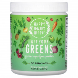 Happy Healthy Hippie, Get Your Greens, зеленый суперпродукт в порошке, 237 г (8,3 унции)