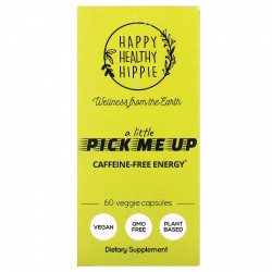 Happy Healthy Hippie, A Little Pick Me Up, энергия без кофеина, 60 растительных капсул