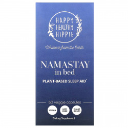 Happy Healthy Hippie, Namastay In Bed, снотворное на растительной основе, 60 растительных капсул