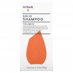 HiBAR, Твердый мыльный шампунь, для увеличения объема, 1 шт., 90 г (3,2 унции)