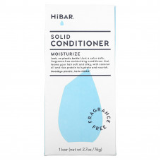 HiBAR, Твердый кондиционер, увлажняющий, без отдушек, 1 шт., 76 г (2,7 унции)