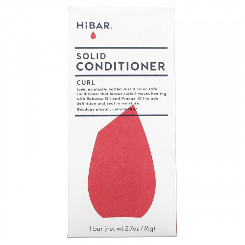 HiBAR, Твердый кондиционер, для локонов, 1 шт., 76 г (2,7 унции)
