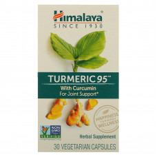 Himalaya, Turmeric 95 с куркумином для поддержки суставов, 30 растительных капсул