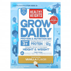 Healthy Heights, Grow Daily, смесь протеина и питательных веществ, для детей от 3 лет, со вкусом ванили, 7 пакетиков по 43 г (1,52 унции)