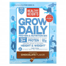 Healthy Heights, Grow Daily, смесь протеина и питательных веществ, для детей от 3 лет, со вкусом шоколада, 7 пакетиков по 44 г (1,55 унции)