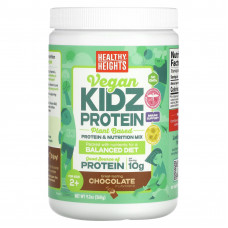 Healthy Heights, Vegan Kidz Protein, протеин для детей от 2 лет, со вкусом шоколада, 260 г (9,2 унции)