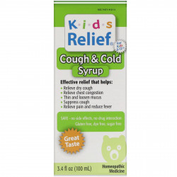 Homeolab USA, Kids Relief, сироп от кашля и простуды, для детей 0–12 лет, 100 мл (3,4 жидк. Унции)