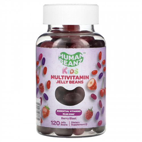 Human Beanz, мультивитаминные мармеладки для детей, со вкусом ягод, 120 мармеладок