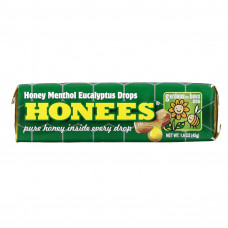 Honees, леденцы с медом, ментолом и эвкалиптом, 9 леденцов, 45 г (1,6 унции)
