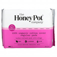 The Honey Pot Company, Regular, органические прокладки с крылышками, на травяной основе, 20 шт.
