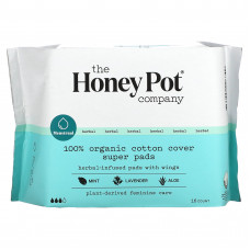 The Honey Pot Company, Super, органические прокладки с крылышками, на травяной основе, 16 шт.