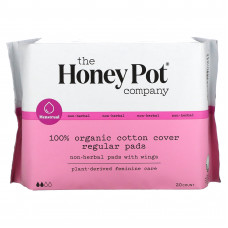 The Honey Pot Company, Regular, органические прокладки с крылышками, не на травяной основе, 20 шт.