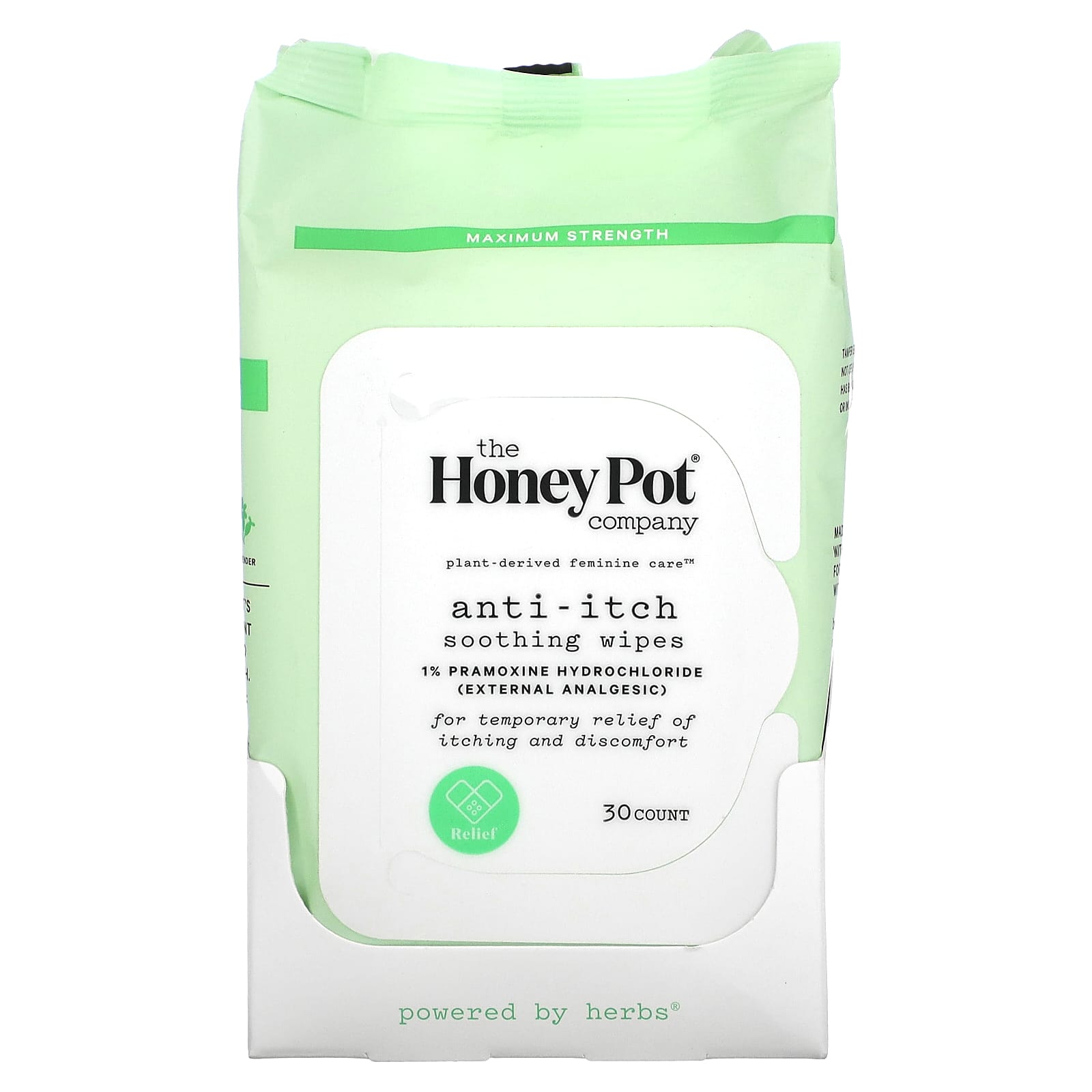 The Honey Pot Company, Anti-Itch Soothing Wipes , 30 Count