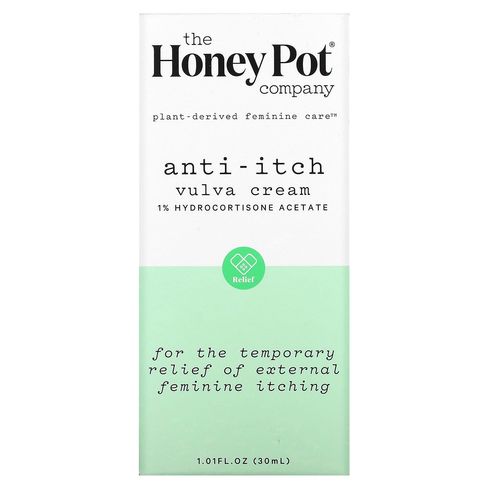 The Honey Pot Company, Anti-Itch Vulva Cream, 1.01 fl oz (30 ml)