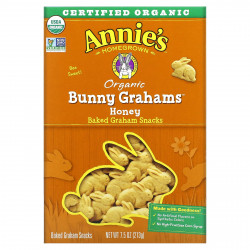 Annie's Homegrown, Органические запеченные снеки с кроликом, мед, 213 г (7,5 унции)