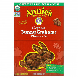 Annie's Homegrown, Bunny Graham, органическая выпечка в форме кроликов, шоколад, 213 г (7,5 унции)