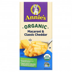 Annie's Homegrown, Органические макароны и сыр, классический чеддер, 6 унций (170 г)