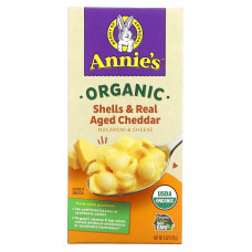 Annie's Homegrown, Органические макароны и сыр, скорлупа и выдержанный чеддер, 170 г (6 унций)