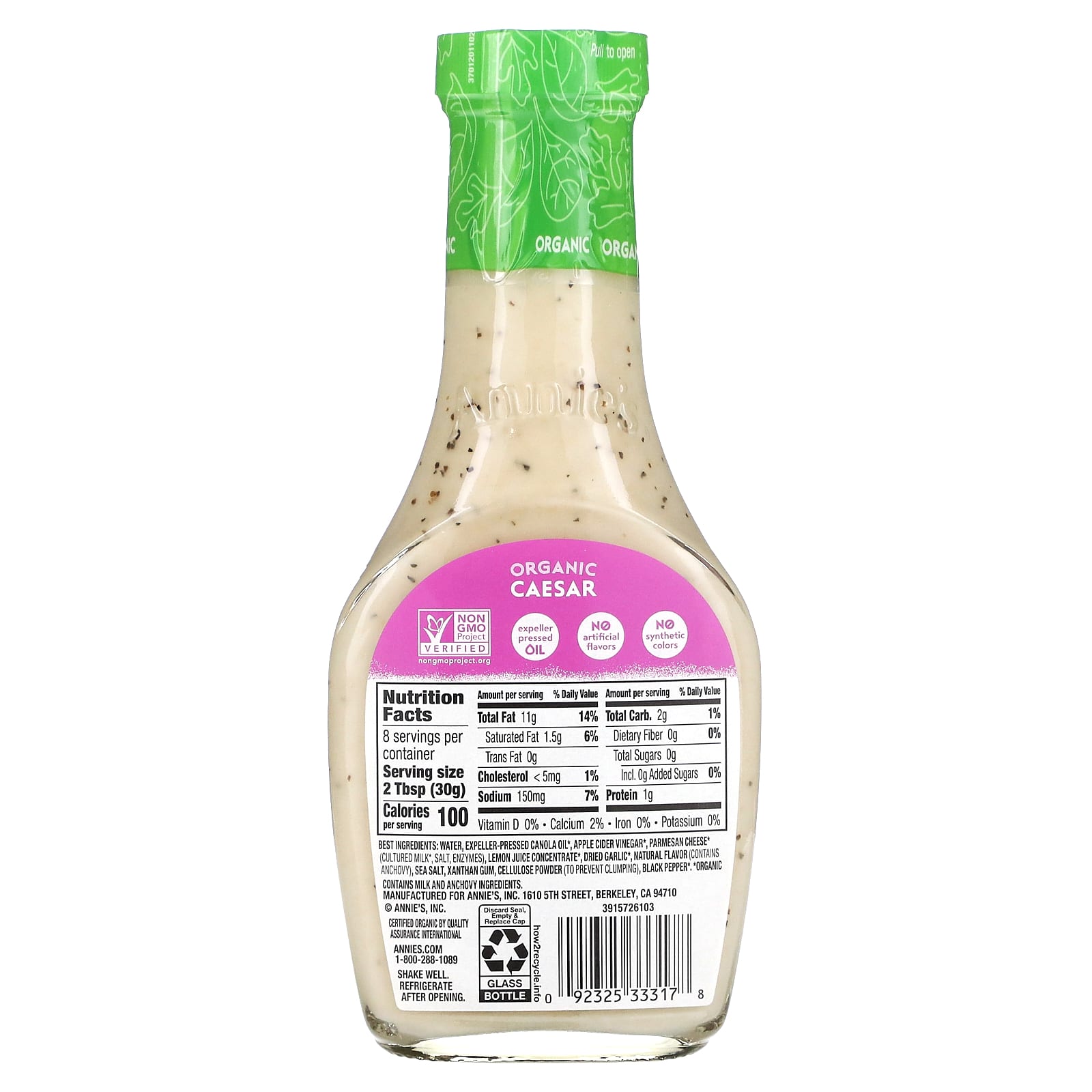 Annie's Homegrown, Organic Caesar Dressing, 8 fl oz (236 ml)