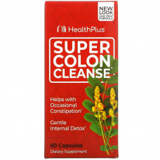 Health Plus Inc., Super Colon Cleanse, превосходное средство для очищения толстой кишки, 60 капсул